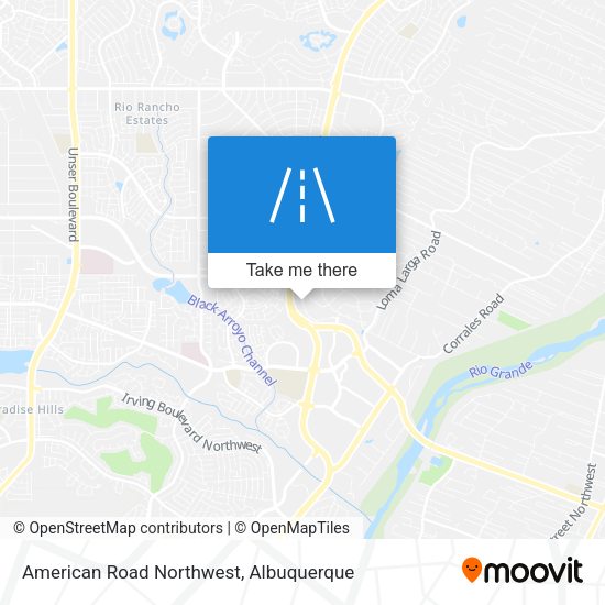 American Road Northwest map
