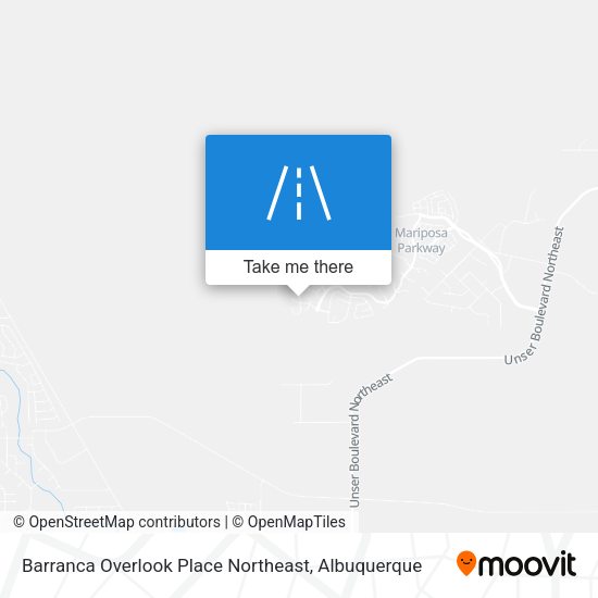 Mapa de Barranca Overlook Place Northeast