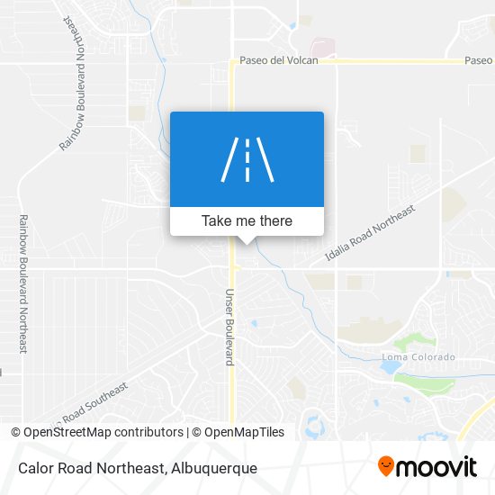 Calor Road Northeast map