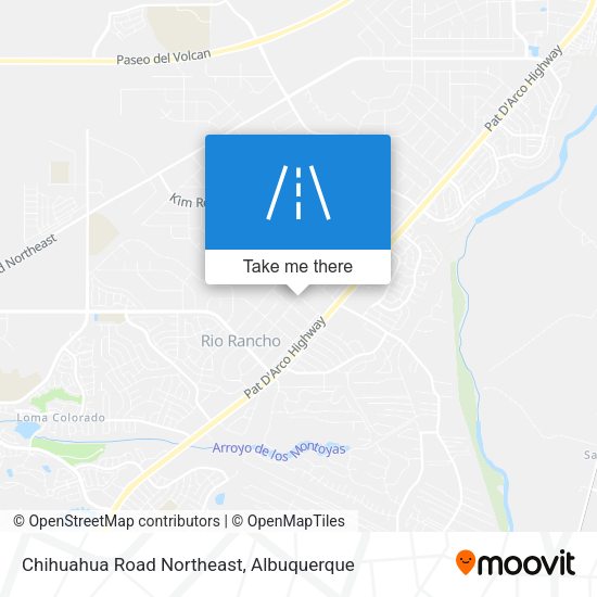 Mapa de Chihuahua Road Northeast