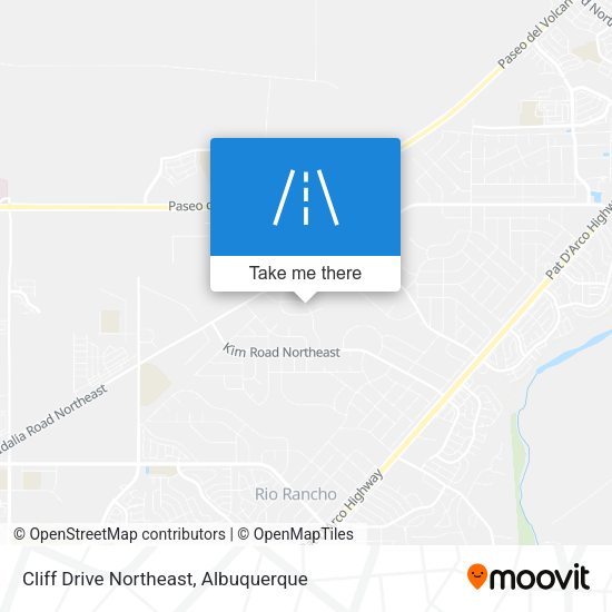 Cliff Drive Northeast map