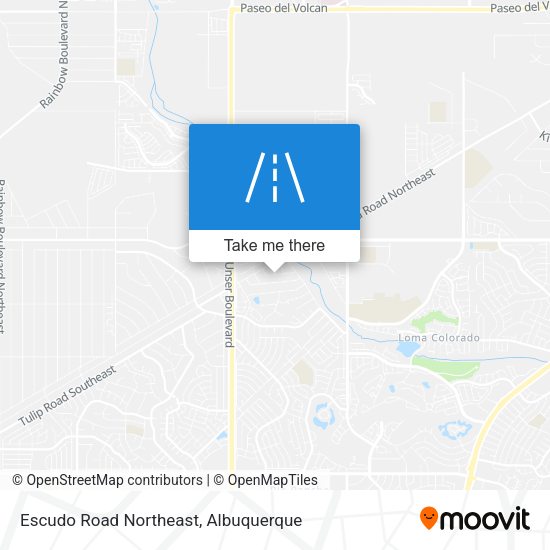 Escudo Road Northeast map