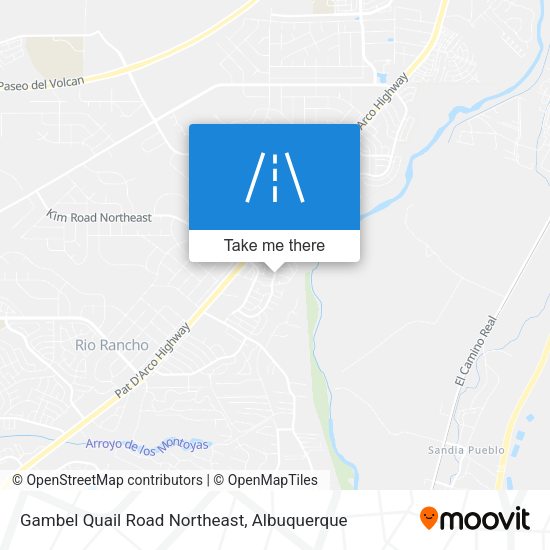 Mapa de Gambel Quail Road Northeast