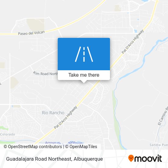 Guadalajara Road Northeast map