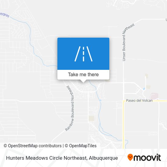 Hunters Meadows Circle Northeast map