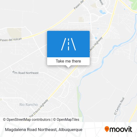 Magdalena Road Northeast map