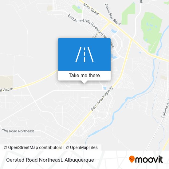 Mapa de Oersted Road Northeast