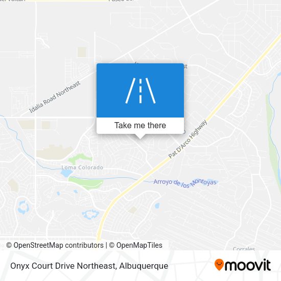 Onyx Court Drive Northeast map