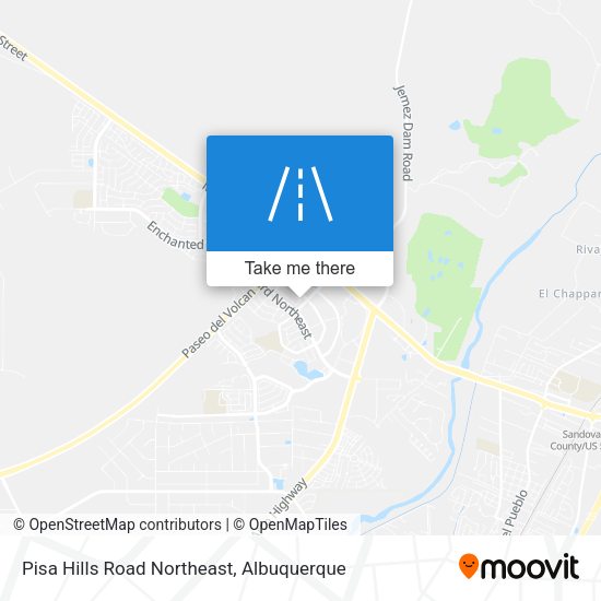 Pisa Hills Road Northeast map