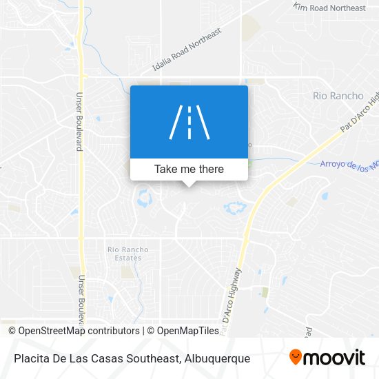 Placita De Las Casas Southeast map