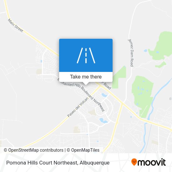 Pomona Hills Court Northeast map