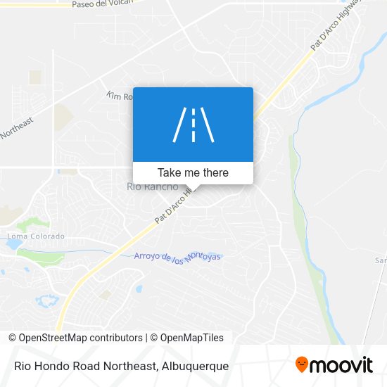Rio Hondo Road Northeast map