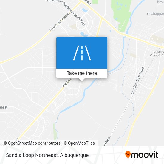 Sandia Loop Northeast map