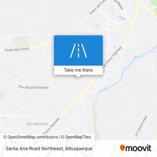 Santa Ana Road Northeast map