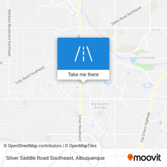 Silver Saddle Road Southeast map