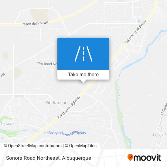 Sonora Road Northeast map