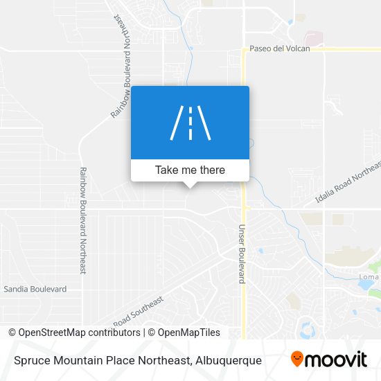 Mapa de Spruce Mountain Place Northeast