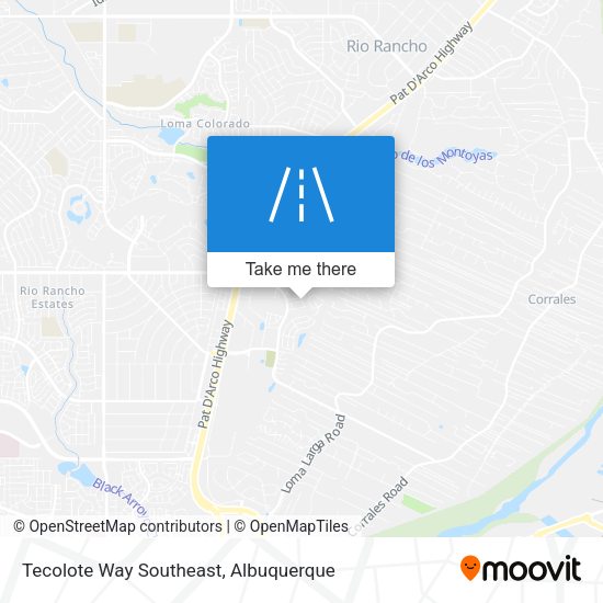 Tecolote Way Southeast map