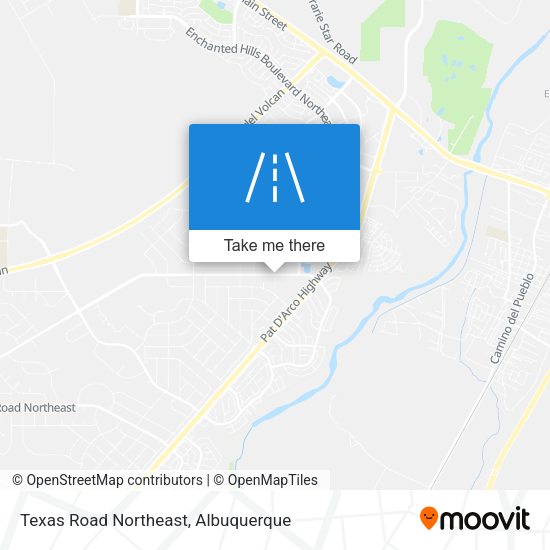 Mapa de Texas Road Northeast