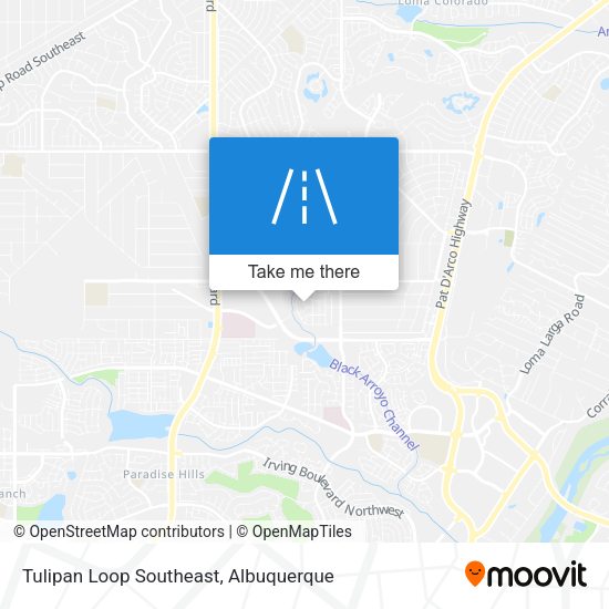 Mapa de Tulipan Loop Southeast