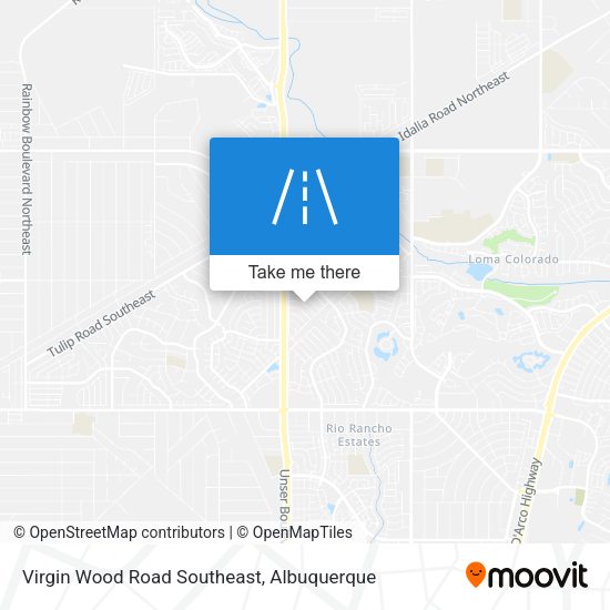 Virgin Wood Road Southeast map