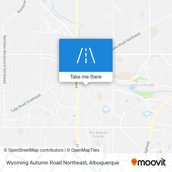 Wyoming Autumn Road Northeast map
