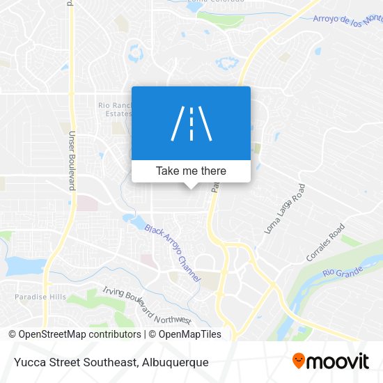 Yucca Street Southeast map