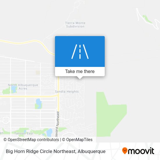 Big Horn Ridge Circle Northeast map