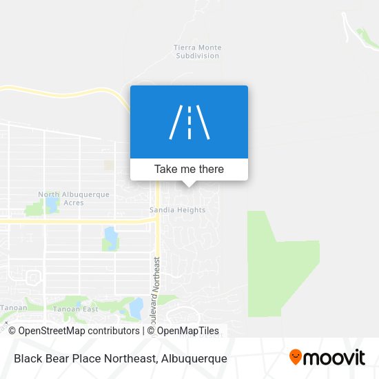 Black Bear Place Northeast map
