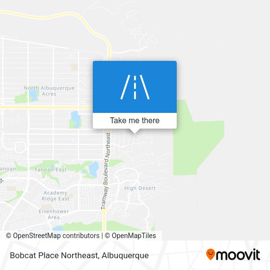 Bobcat Place Northeast map