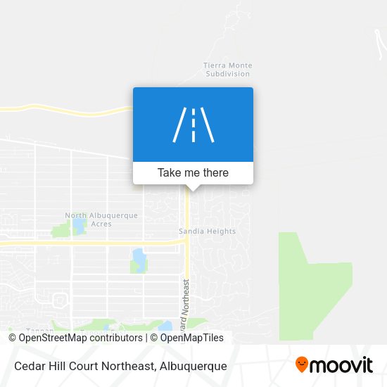 Mapa de Cedar Hill Court Northeast