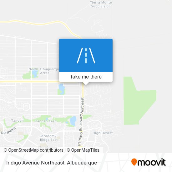 Indigo Avenue Northeast map