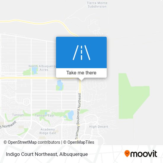 Indigo Court Northeast map