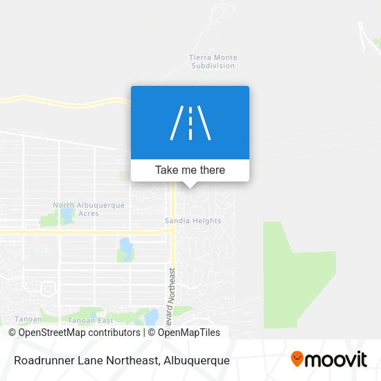 Roadrunner Lane Northeast map
