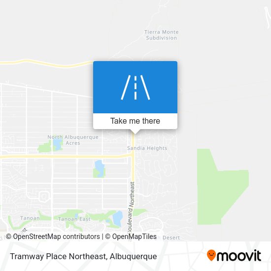 Mapa de Tramway Place Northeast