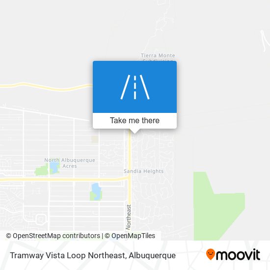 Tramway Vista Loop Northeast map