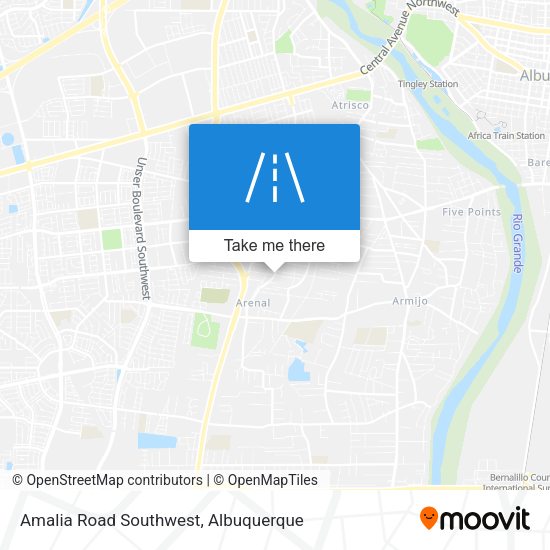 Amalia Road Southwest map