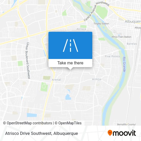 Atrisco Drive Southwest map