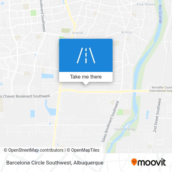 Barcelona Circle Southwest map