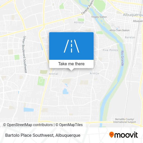 Bartolo Place Southwest map