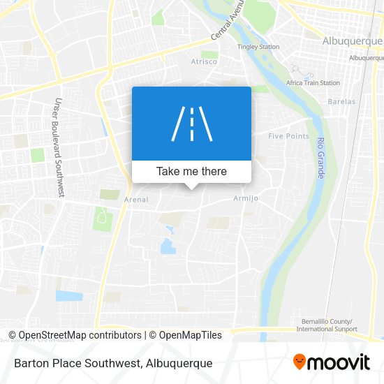 Barton Place Southwest map