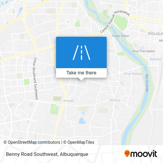 Mapa de Benny Road Southwest