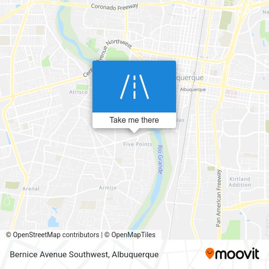 Bernice Avenue Southwest map