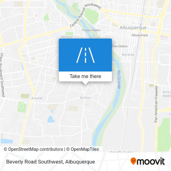 Beverly Road Southwest map