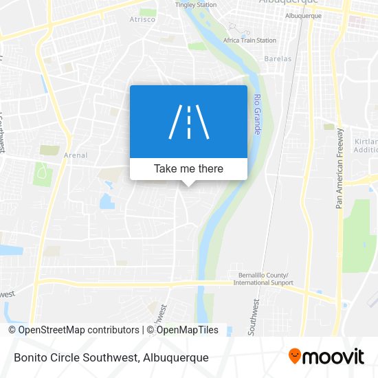 Bonito Circle Southwest map