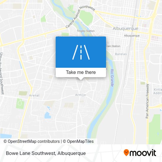 Bowe Lane Southwest map