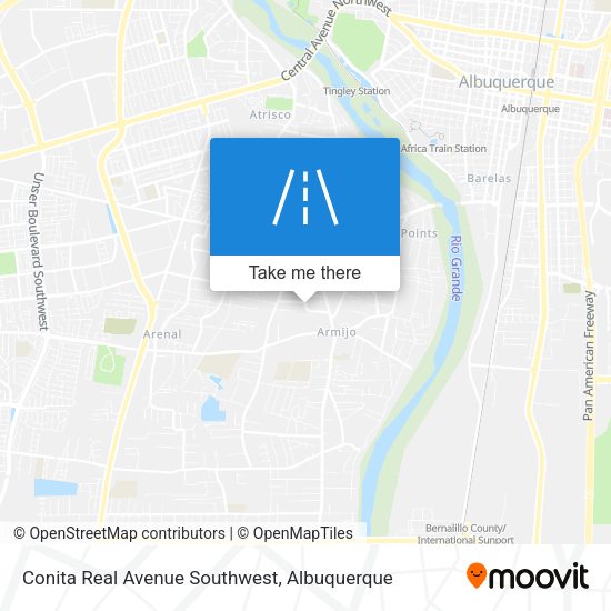 Conita Real Avenue Southwest map