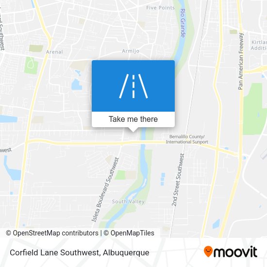 Mapa de Corfield Lane Southwest
