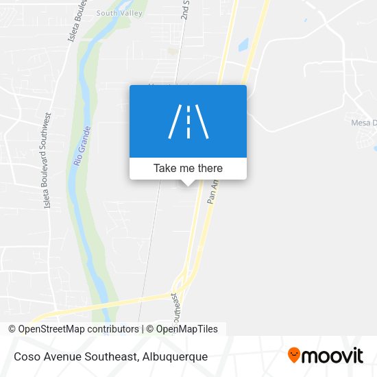Coso Avenue Southeast map