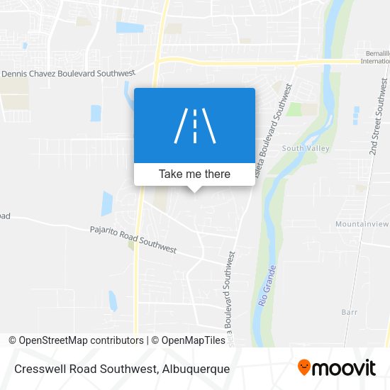 Cresswell Road Southwest map